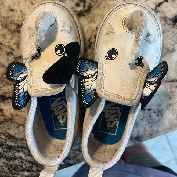 Toddler Size 8 Elephant Butterfly Vans - Picture 2 of 6
